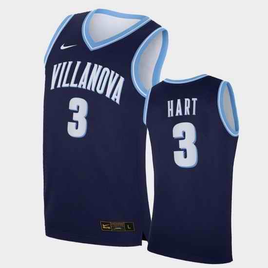 Men Villanova Wildcats Josh Hart Replica Navy College Basketball Jersey